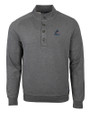 Miami Marlins Cutter & Buck Saturday Cotton Blend Mens Big and Tall  Mock Pullover Sweatshirt Charcoal Heather Mannequin