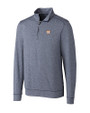 Houston Astros Cutter & Buck Shoreline Heathered Quarter Zip Mens Big and Tall Pullover Liberty Navy Heather Mannequin