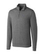 Colorado Rockies Cutter & Buck Shoreline Heathered Quarter Zip Mens Big and Tall Pullover Charcoal Heather Mannequin