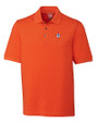 Houston Astros Cutter & Buck Advantage Eco Tri-Blend Pique Mens Big and Tall Polo College Orange Mannequin