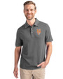 New York Mets Cutter & Buck Advantage Eco Tri-Blend Pique Mens Big and Tall Polo Elemental Grey Front