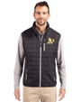 Athletics Cutter & Buck Rainier PrimaLoft® Mens Big and Tall Eco Insulated Full Zip Puffer Vest Black Front