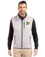 Athletics Cutter & Buck Rainier PrimaLoft® Mens Big and Tall Eco Insulated Full Zip Puffer Vest Polished Medium Gray Front
