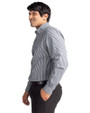 Athletics Cutter & Buck Easy Care Stretch Gingham Mens Big and Tall Long Sleeve Dress Shirt Charcoal Side