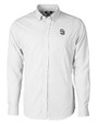 San Diego Padres Cutter & Buck Versatech Tattersall Stretch Mens Big and Tall Dress Shirt Charcoal Mannequin