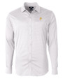 Pittsburgh Pirates Cutter & Buck Versatech Geo Dobby Stretch Mens Big and Tall Long Sleeve Dress Shirt White/Black Mannequin