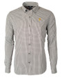 Pittsburgh Pirates Cutter & Buck Versatech Multi Check Stretch Mens Big and Tall Long Sleeve Dress Shirt Black Mannequin