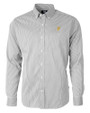 Pittsburgh Pirates Cutter & Buck Versatech Pinstripe Stretch Mens Big and Tall Dress Shirt Black Mannequin