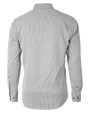 Colorado Rockies Cutter & Buck Versatech Pinstripe Stretch Mens Big and Tall Dress Shirt Black Mannequin Back