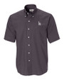 Los Angeles Dodgers Cutter & Buck Epic Easy Care Nailshead Mens Big and Tall Short Sleeve Dress Shirt Black Mannequin