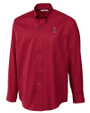 Los Angeles Angels Cutter & Buck Epic Easy Care Fine Twill Mens Big and Tall Dress Shirt Cardinal Red Mannequin