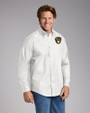 Milwaukee Brewers Cutter & Buck Epic Easy Care Fine Twill Mens Big and Tall Dress Shirt White Front