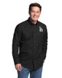 Los Angeles Dodgers Cutter & Buck Epic Easy Care Fine Twill Mens Big and Tall Dress Shirt Black Front