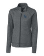 Kansas City Royals Cutter & Buck Shoreline Heathered Womens Full Zip Jacket Charcoal Heather Mannequin