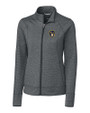 Milwaukee Brewers Cutter & Buck Shoreline Heathered Womens Full Zip Jacket Charcoal Heather Mannequin