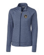 Milwaukee Brewers Cutter & Buck Shoreline Heathered Womens Full Zip Jacket Liberty Navy Heather Mannequin