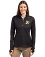 Athletics Cutter & Buck Traverse Stretch Eco Quarter Zip Womens Pullover Black Front