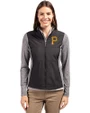 Pittsburgh Pirates Cutter & Buck Stealth Hybrid Quilted Womens Full Zip Windbreaker Jacket Black Front