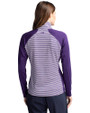 Colorado Rockies Cutter & Buck Forge Tonal Stripe Stretch Half Zip Womens Top College Purple Back
