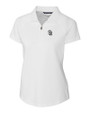 San Diego Padres Cutter & Buck Forge Stretch Womens Short Sleeve Polo White Mannequin