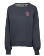 St. Louis Cardinals- Cutter & Buck Saturday Cotton Blend Womens Crew Neck Sweatshirt Navy Blue Heather Mannequin