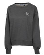 Kansas City Royals Cutter & Buck Saturday Cotton Blend Womens Crew Neck Sweatshirt Charcoal Heather Mannequin