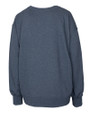 Los Angeles Angels Cutter & Buck Saturday Cotton Blend Womens Crew Neck Sweatshirt Navy Blue Heather Mannequin Back