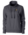 Pittsburgh Pirates Cutter & Buck Saturday Cotton Blend Womens Funnel Neck Sweatshirt Charcoal Heather Mannequin