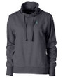 Seattle Mariners Cutter & Buck Saturday Cotton Blend Womens Funnel Neck Sweatshirt Charcoal Heather Mannequin