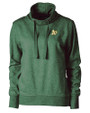 Athletics Cutter & Buck Saturday Cotton Blend Womens Funnel Neck Sweatshirt Hunter Heather Mannequin