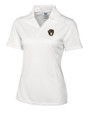 Milwaukee Brewers Cutter & Buck Genre Textured Solid Womens Polo White Mannequin