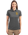 San Diego Padres Cutter & Buck Advantage Eco Tri-Blend Pique Womens Polo Elemental Grey Front