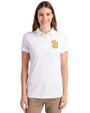 San Diego Padres Cutter & Buck Advantage Recycled Cotton-Blend Pique Womens Polo White Front