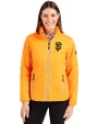 San Francisco Giants Cutter & Buck Rainier PrimaLoft®  Womens Eco Insulated Full Zip Puffer Jacket Satsuma Front