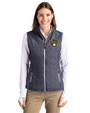 Milwaukee Brewers Cutter & Buck Rainier PrimaLoft® Womens Eco Insulated Full Zip Puffer Vest Anthracite Melange Front