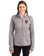 New York Mets Cutter & Buck Mainsail Full Zip Hooded Womens Jacket Polished Heather Front