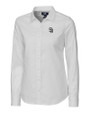 San Diego Padres Cutter & Buck Stretch Oxford Womens Long Sleeve Dress Shirt White Mannequin