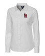 St. Louis Cardinals- Cutter & Buck Stretch Oxford Womens Long Sleeve Dress Shirt White Mannequin