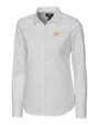 Houston Astros Cutter & Buck Stretch Oxford Womens Long Sleeve Dress Shirt White Mannequin