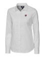 Washington Nationals Cutter & Buck Stretch Oxford Womens Long Sleeve Dress Shirt White Mannequin
