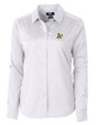 Athletics Cutter & Buck Versatech Geo Dobby Stretch Womens Long Sleeve Dress Shirt White/Black Mannequin