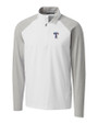 Texas Rangers Cutter & Buck Response Lightweight Hybrid Quarter Zip Mens Pullover Windbreaker White Mannequin