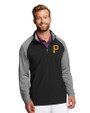 Pittsburgh Pirates Cutter & Buck Response Lightweight Hybrid Quarter Zip Mens Pullover Windbreaker Black Front