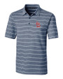 St. Louis Cardinals- Cutter & Buck Forge Epic Confidence Recycled Heathered Stripe Stretch Mens Polo Indigo Mannequin