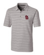 St. Louis Cardinals- Cutter & Buck Forge Epic Confidence Recycled Heathered Stripe Stretch Mens Polo Polished Medium Gray Mannequin