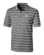 Athletics Cutter & Buck Forge Epic Confidence Recycled Heathered Stripe Stretch Mens Polo Black Mannequin