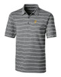 Pittsburgh Pirates Cutter & Buck Forge Epic Confidence Recycled Heathered Stripe Stretch Mens Polo Black Mannequin