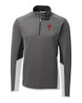 Philadelphia Phillies Cutter & Buck Traverse Colorblock Stretch Quarter Zip Mens Pullover Elemental Grey Mannequin