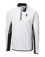 Philadelphia Phillies Cutter & Buck Traverse Colorblock Stretch Quarter Zip Mens Pullover White Mannequin