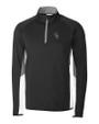 Colorado Rockies Cutter & Buck Traverse Colorblock Stretch Quarter Zip Mens Pullover Black Mannequin